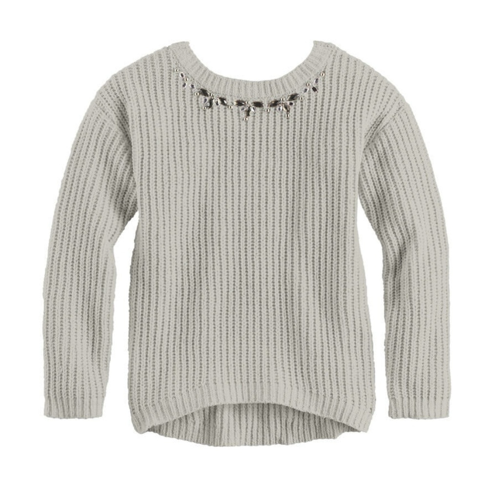 Sugar Rush Gray Embellished Sweater sizes 7/8, 10/12, 14